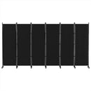 Artiss 6 Panel Room Divider Screen 323cm Wheel Fabric Black-3