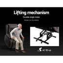 Artiss Recliner Chair Lift Assist Heated Massage Chair Velvet Rukwa-5