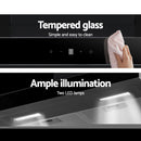 Devanti 600mm Range Hood 60cm Rangehood Glass Stainless Steel-6