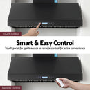 Devanti 1200mm Commercial BBQ Range Hood Dual Motor W/ Remote Control Black-6