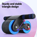 Everfit Ab Roller Automatic Rebound Abdominal Wheel Home Gym Workout Blue-5