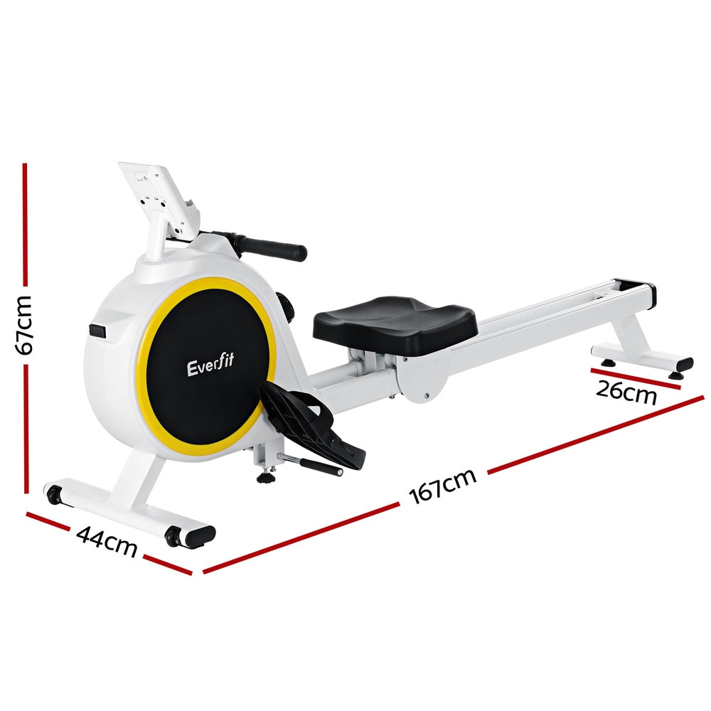 Everfit Rowing Machine 16 Levels Magnetic Rower Home Gym Cardio Workout - 0