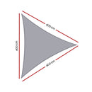 Instahut Waterproof Shade Sail Shade cloth Triangle Canopy 220GSM 4x4x4m-2