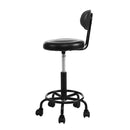 Artiss 2x Salon Stool Swivel Chair Backrest-3