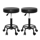 Artiss 2x Salon Stool Round Swivel Chair-1
