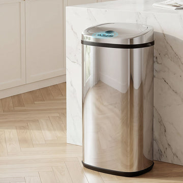 Devanti 50L Motion Sensor Bin Rubbish Automatic Silver