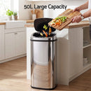 Devanti 50L Motion Sensor Bin Rubbish Automatic Silver-5