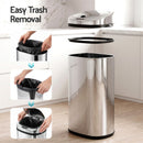 Devanti 50L Motion Sensor Bin Rubbish Automatic Silver-8