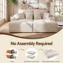 Artiss Double Chaise Lounge Sofa 2-Seater Modular Sofa Lounge Chair Couch Beige-6