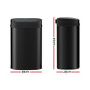 Devanti 50L Sensor Bin Motion Rubbish Automatic Black-2