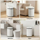 Devanti 50L Sensor Bin Motion Rubbish Automatic White-7