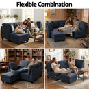 Artiss Modular Sofa Chaise Set 5-seater Dark Grey-5