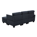 Artiss Modular Sofa Chaise Set 4-seater Dark Grey-7