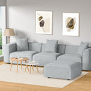 Artiss Modular Sofa Chaise Set 4-Seater Grey-7