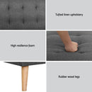 Artiss 2x Sofa Bed Couch Single Seater Fabric Grey-6