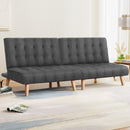 Artiss 2x Sofa Bed Couch Single Seater Fabric Grey-7