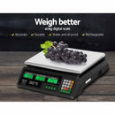 Emajin Scales Digital Kitchen 40KG Weighing Scales Platform Scales Black LCD-3