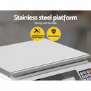 Emajin Scales Digital Kitchen 40KG Weighing Scales Platform Scales White LCD-5