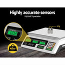 Emajin Scales Digital Kitchen 40KG Weighing Scales Platform Scales White LCD-6