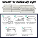 Artiss Sofa Cover Couch Covers 3 Seater High Stretch Grey-8