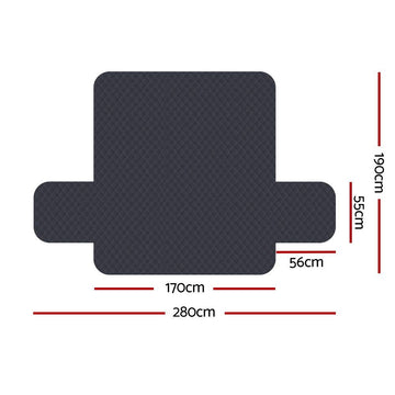 Artiss Sofa Cover Couch Covers 3 Seater Easy to Clean Dark Grey - 0