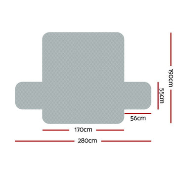 Artiss Sofa Cover Couch Covers 3 Seater Easy to Clean Grey - 0