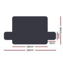 Artiss Sofa Cover Couch Covers 4 Seater Easy to Clean Dark Grey-2