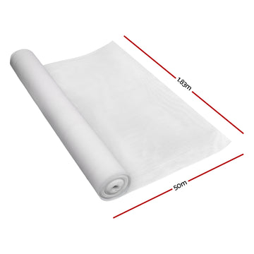Instahut 50% Shade Cloth 1.83x50m Shadecloth Garden White - 0