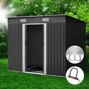 Giantz Garden Shed 2.38x1.31M w/Metal Base Sheds Outdoor Storage Tool Workshop Sliding Door-1