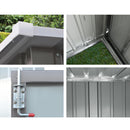 Giantz Garden Shed 2.31x1.31M Sheds Outdoor Storage Tool Metal Workshop Shelter Double Door-6