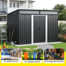 Giantz Garden Shed Outdoor Storage 2.60x1.95M Tool Sheds Workshop House Shelter-4