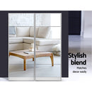 Artiss Shoe Rack Cabinet Mirror 25 Pairs White-7