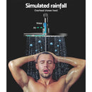 Cefito 9'' Rain Shower Head Set Handheld Round High Pressure Black-3