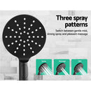Cefito 9'' Rain Shower Head Set Handheld Round High Pressure Black-5