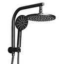 Cefito 9'' Rain Shower Head Set Handheld Round High Pressure Black-8