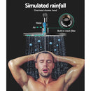 Cefito 9'' Rain Shower Head Set Handheld Round High Pressure Mixer Tap Black-4