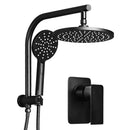Cefito 9'' Rain Shower Head Set Handheld Round High Pressure Mixer Tap Black-8