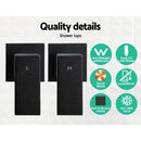 Cefito 9'' Rain Shower Head Set Handheld Round High Pressure Twins Tap Black-7