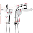 Cefito 9'' Rain Shower Head Set Handheld Round High Pressure Chrome-2