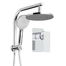 Cefito 9'' Rain Shower Head Set Handheld Round High Pressure Mixer Tap Chrome-7
