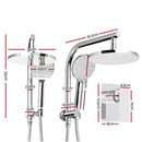 Cefito 9'' Rain Shower Head Set Handheld Round High Pressure Mixer Tap Chrome-2