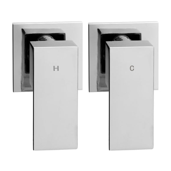 Cefito 9'' Rain Shower Head Set Handheld Round High Pressure Twins Tap�Chrome