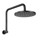 9'' Rain Shower Head Overhead High-pressure Swivel Black-1