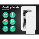 Cefito 8'' Rain Shower Head Wall Arm Square High Pressure Mixer Tap Chrome-6