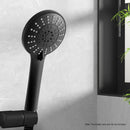 Handheld Shower Head 4.5" High Pressure 5 Modes Poweful Round Black-7