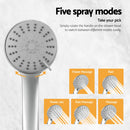 Handheld Shower Head 4.5" High Pressure 5 Modes Poweful Round Chrome-5
