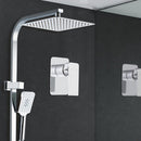 Cefito 10'' Rain Shower Head Set Handheld Square High Pressure Mixer Tap Chrome-1