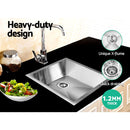 Cefito Kitchen Sink 45X39CM Stainless Steel Basin Single Bowl Silver-5