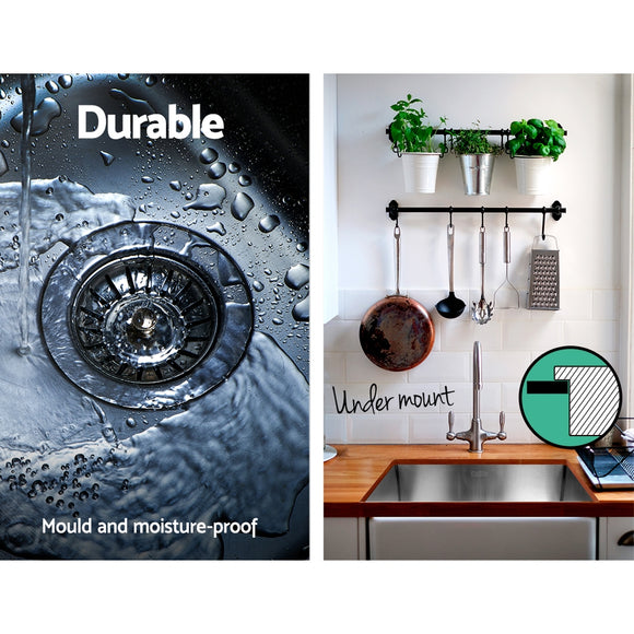 Cefito Kitchen Sink 44X44CM Stainless Steel Basin Single Bowl Silver