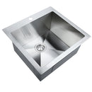 Cefito Kitchen Sink 53X50CM Stainless Steel Basin Single Bowl Silver-3